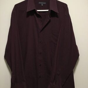 Distinction Burgundy Men's Dress Shirt